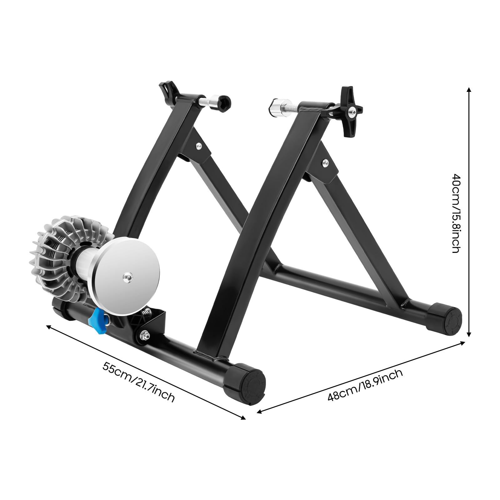 Trenażer kółek rowerowych, składany, 5-stopniowy opór, z szybkomocującą podkładką na przednie koła, do rowerów 26-29", 700C, do jazdy na rowerze, jazdy na rowerze, domu, wewnątrz