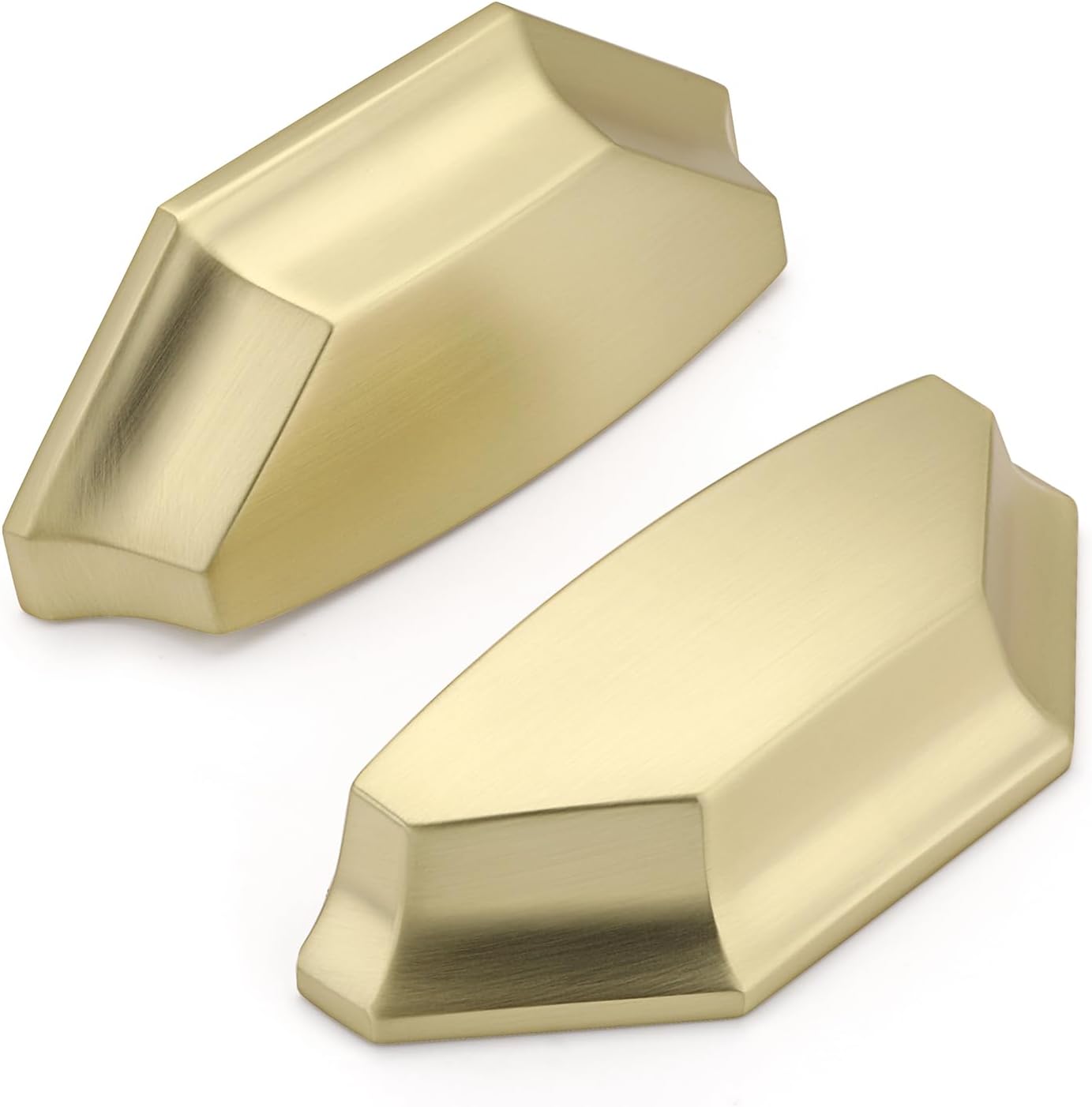 SYZOW 4 Pieces Retro Shell Handle Furniture Knob Drawer Handle for Cupboards, Cabinets, Dresser Drawers (Gold, 64 mm)