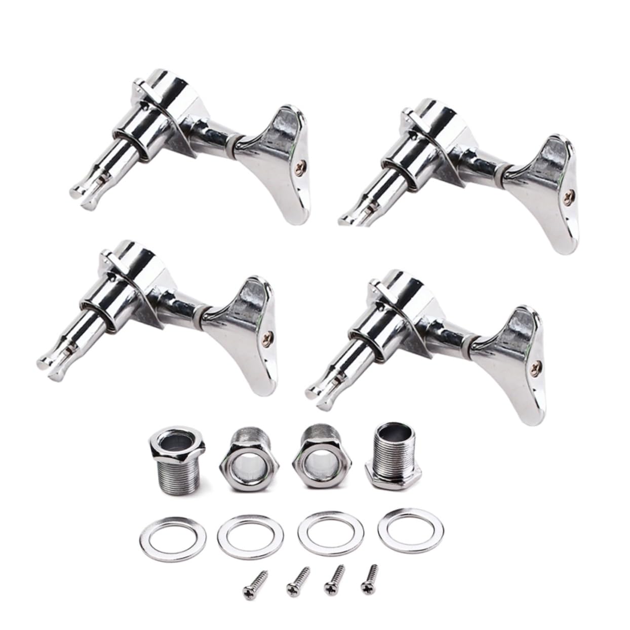 VANZACK Bass Guitar Tuning Pegs Machine Heads for Electric Acoustic Guitars Durable Construction Includes Ferrules Screws Replacement for Old Tuners