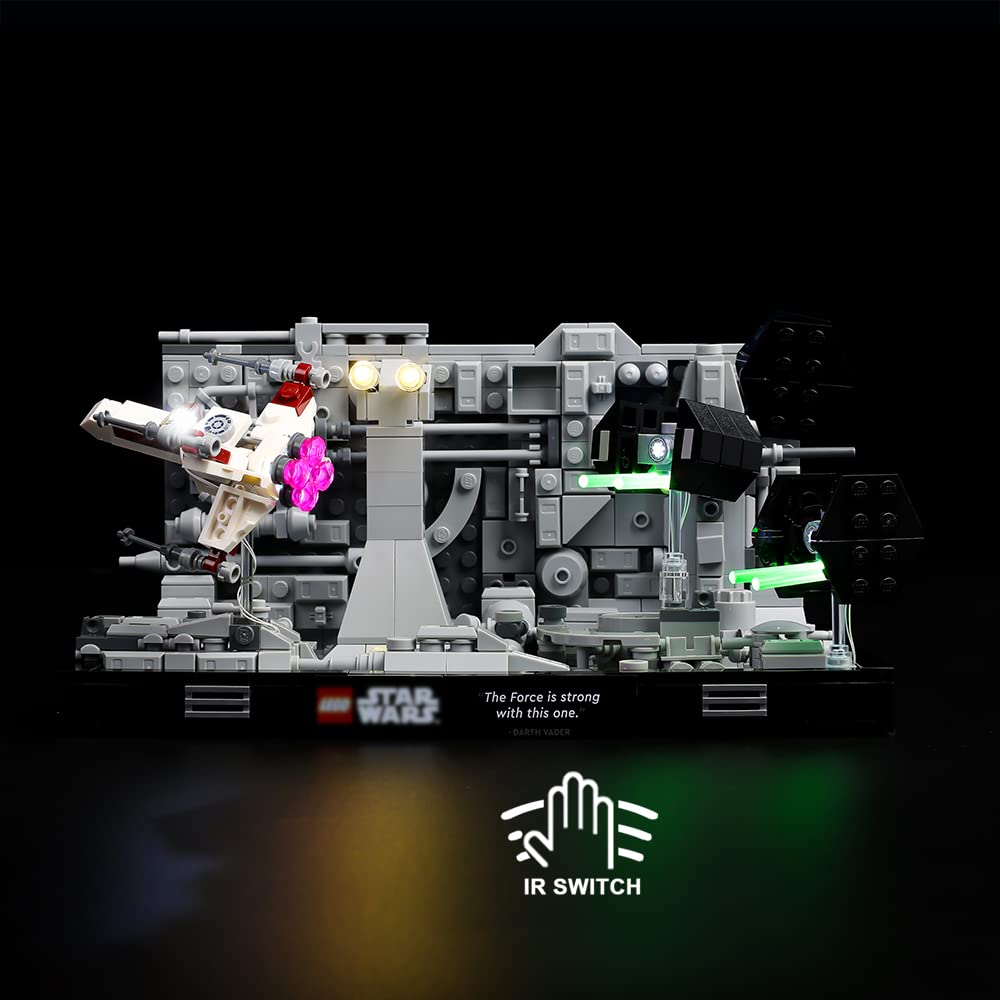 Kyglaring LED Lighting Kit Only Lights Set Designed for Lego Star Wars Death Star Trench Run Diorama 75329 Model Building Kit - Without Lego Set (Standard Version)
