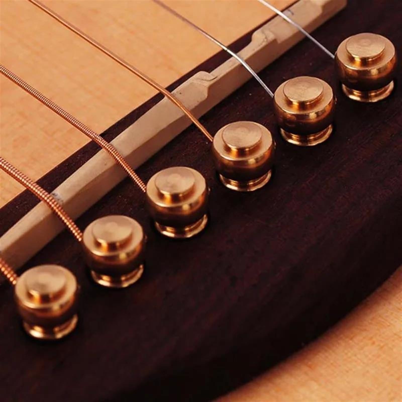 1~10 Sztuk Gitara Akustyczna Mostek Pin Paznokci Solidna Miedź Mosiądz Muzyczne Instrumenty Strunowe Części Do Gitary Akcesoria(10pcs)