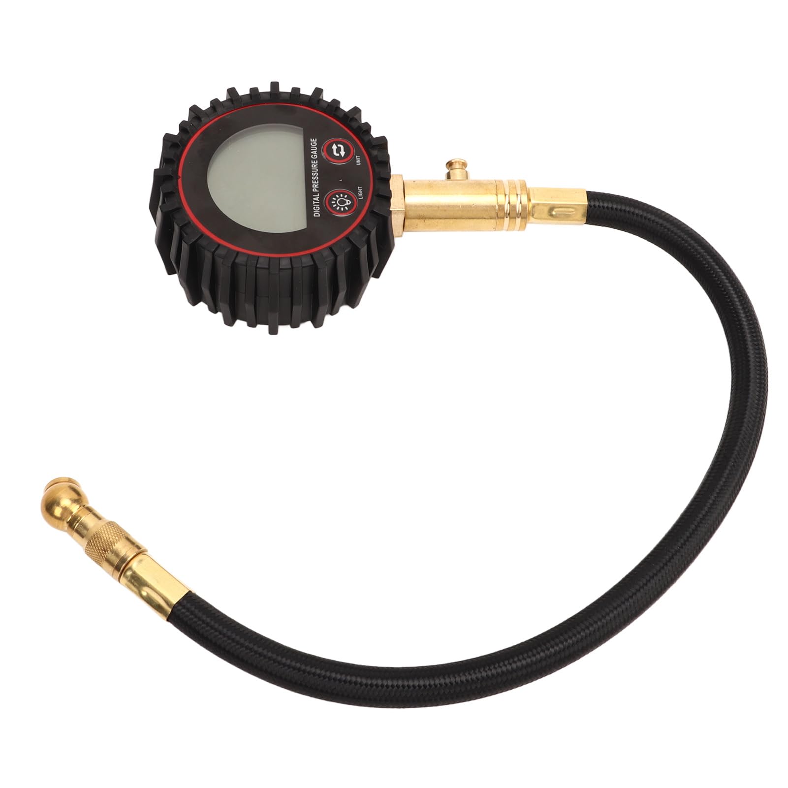 Digitaler Reifendruckmesser 0-200 PSI, 4 Einheiten, Präzises LCD-Display mit Hintergrundbeleuchtung für Auto, Motorrad, SUV, Fahrrad