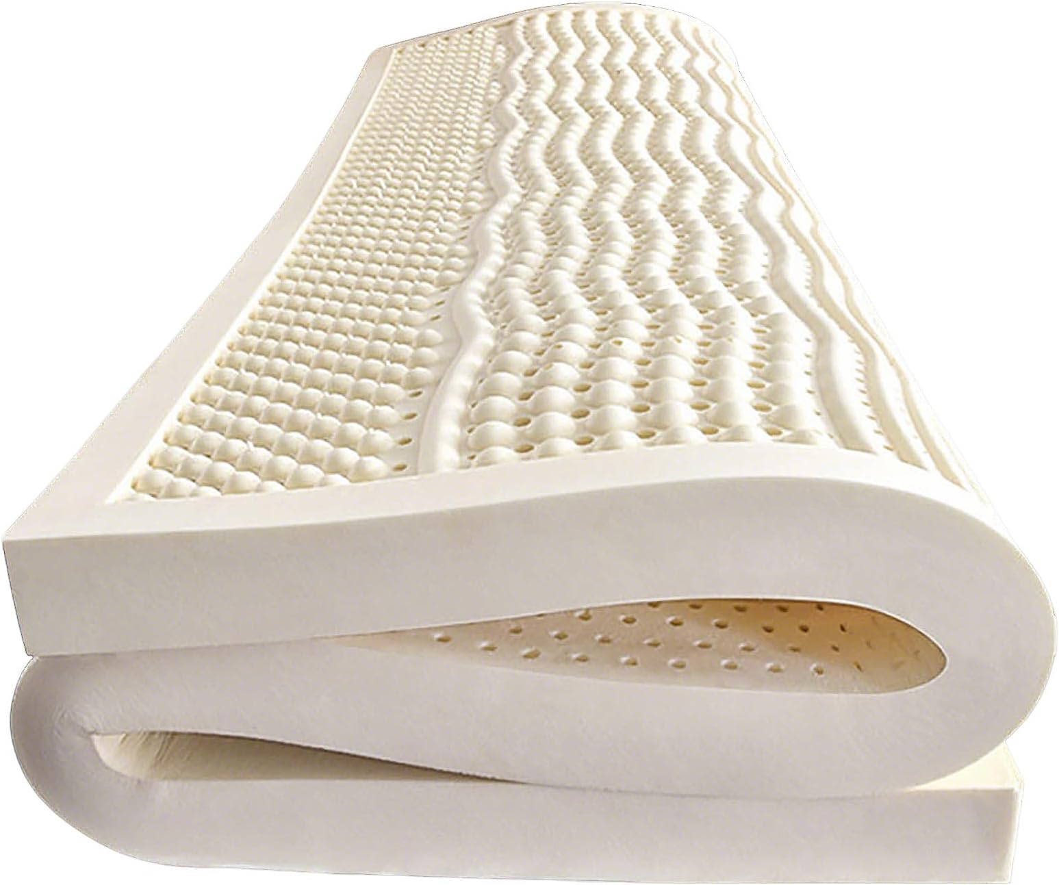 Latex Mattress 100% Latex Medium/Soft 7 Zones Orthopaedic Mattress Removable Cover, Natural Latex Mattress Help Relief Shoulder & Back Pain,5cm,120x200cm