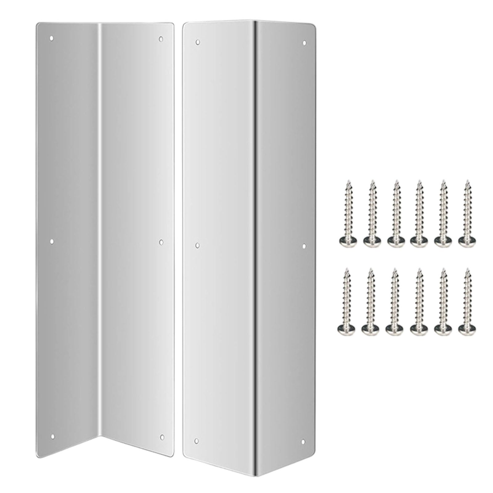 Elnwnnkc Stainless Steel 2Pcs Heavy Duty Metal Corner Guards Outdoor Corners Protectors Replacement Trim For Vinyls Siding Enduring Metal Trim