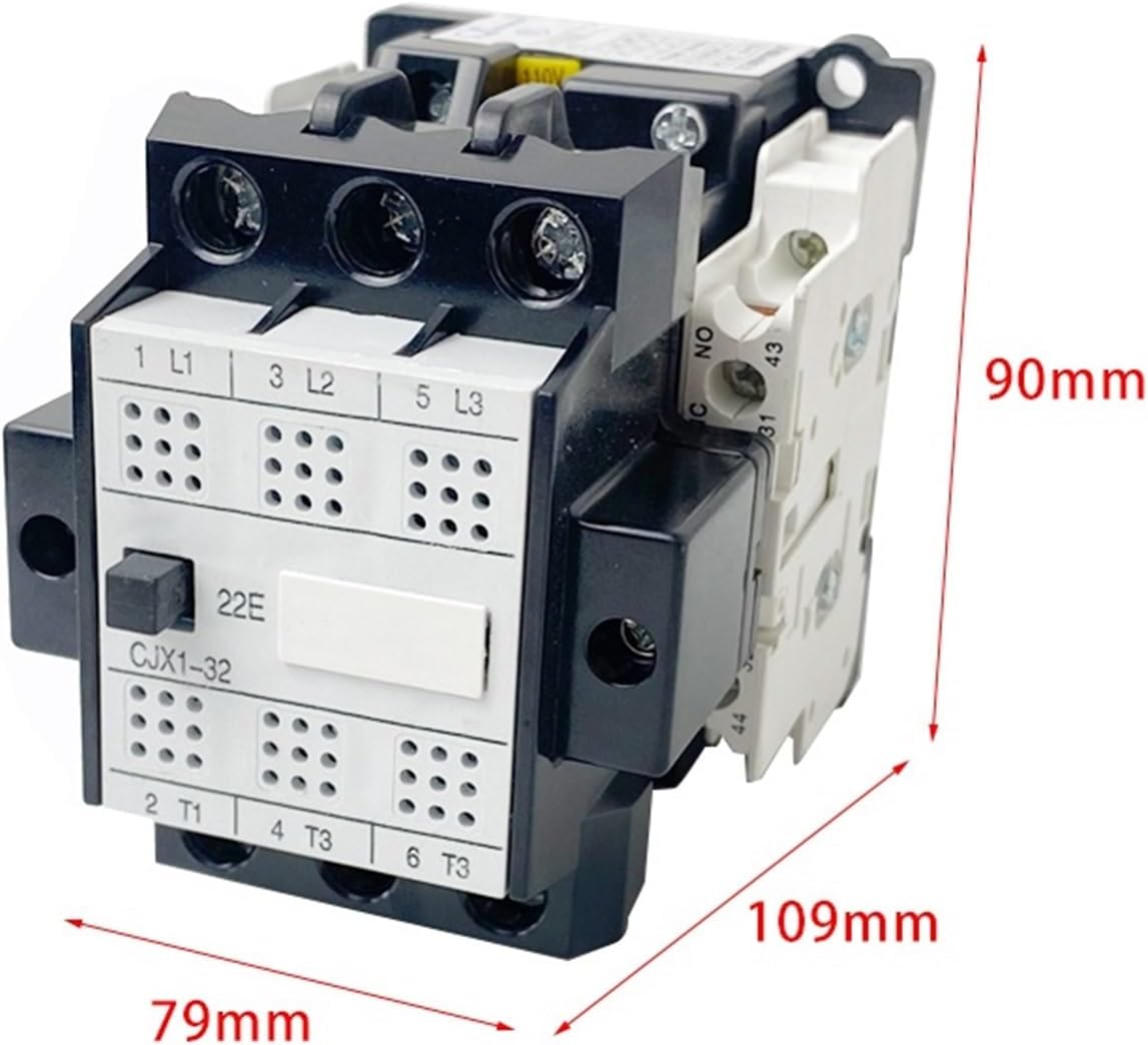 HEXEH contactor CJX1-32/22 3TB44 AC Contactor 2NO 2NC Silver Contact Power Electric 380V 220V 110V 36V 24V Motor Coil 32A (Color : 380V)