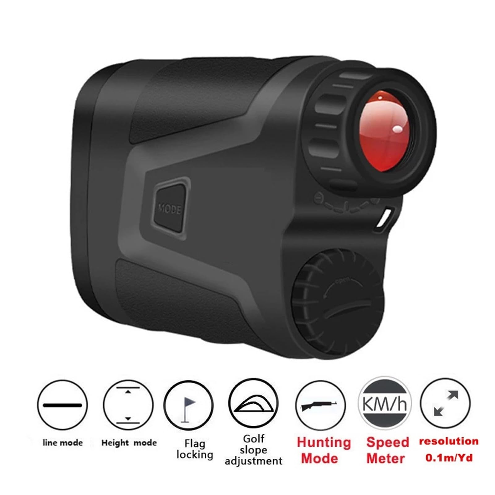 Telémetro de Golf, telescopio 1000M y 650M con Pin Pendiente Bloqueo Bandera, medidor Distancia for Monocular Caza Comprobación Distancias Precisa Esfuerzo