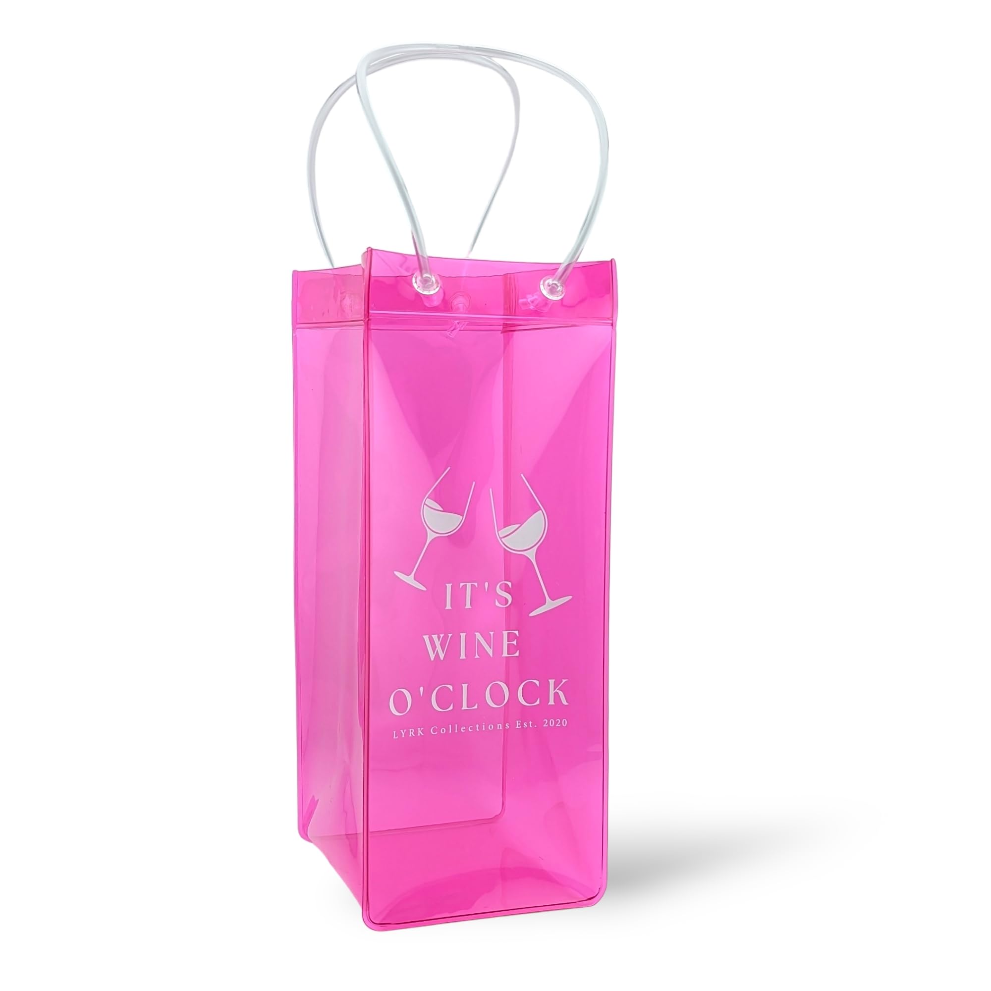 Wine Chiller (Pink), Portable Ice Wine Bag with Handles, Collapsible, Cools Wine Champagne Beers Ice Drinks in Minutes Anywhere You Go, Wine Gift Bag