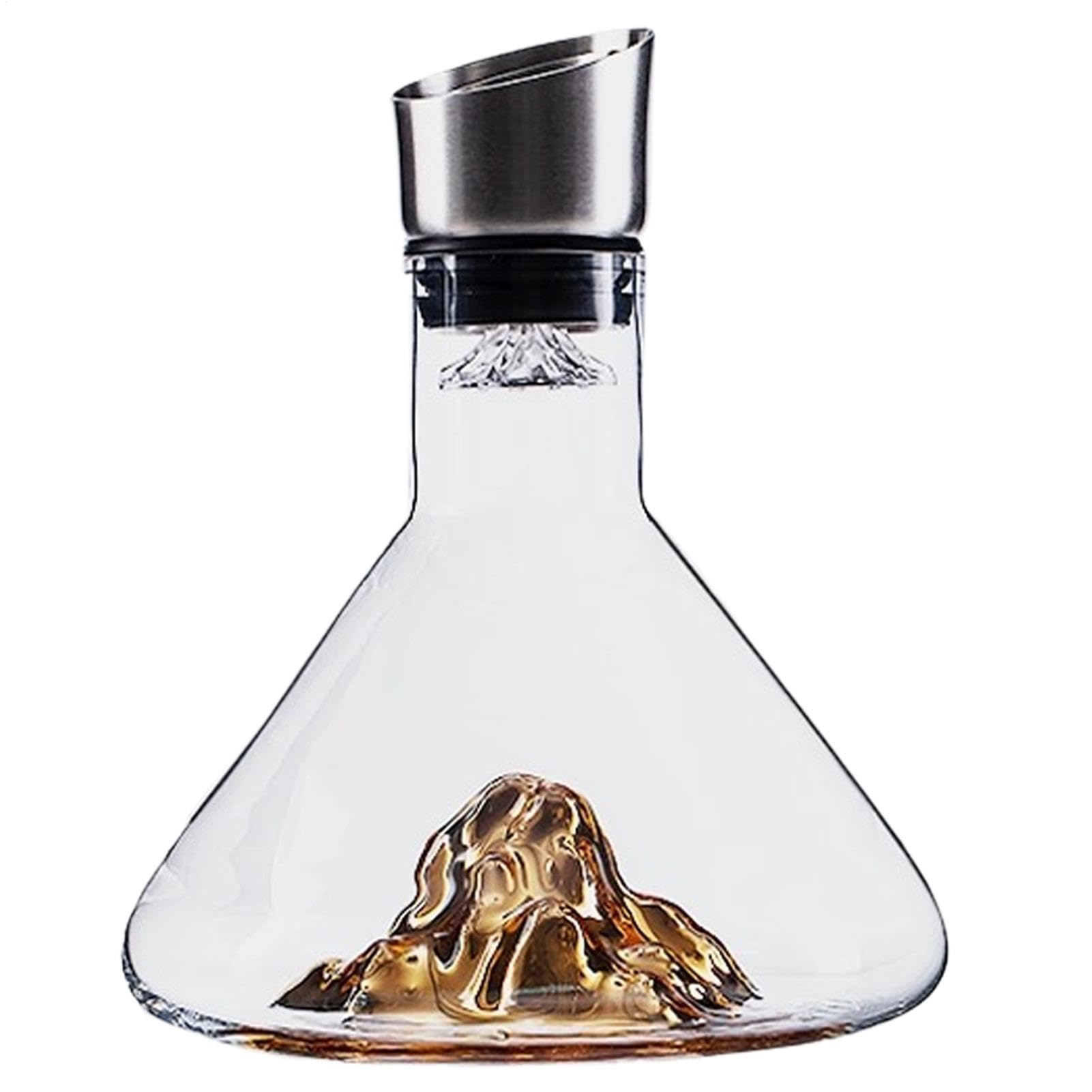 Carafe à vin en cristal 1500ml avec aérateur portable anti-goutte intégré