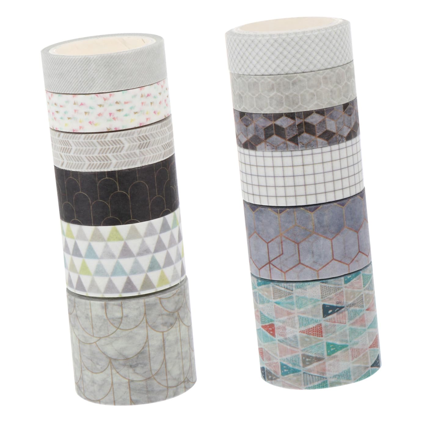 STOBOK 36rotoli Washi Tape Nastro Adesivo Decorativo Per Scrapbook Diari e Fai Da Te Diverse Decorazioni Stile Geometrico Facile Da Applicare Per Feste e Regali