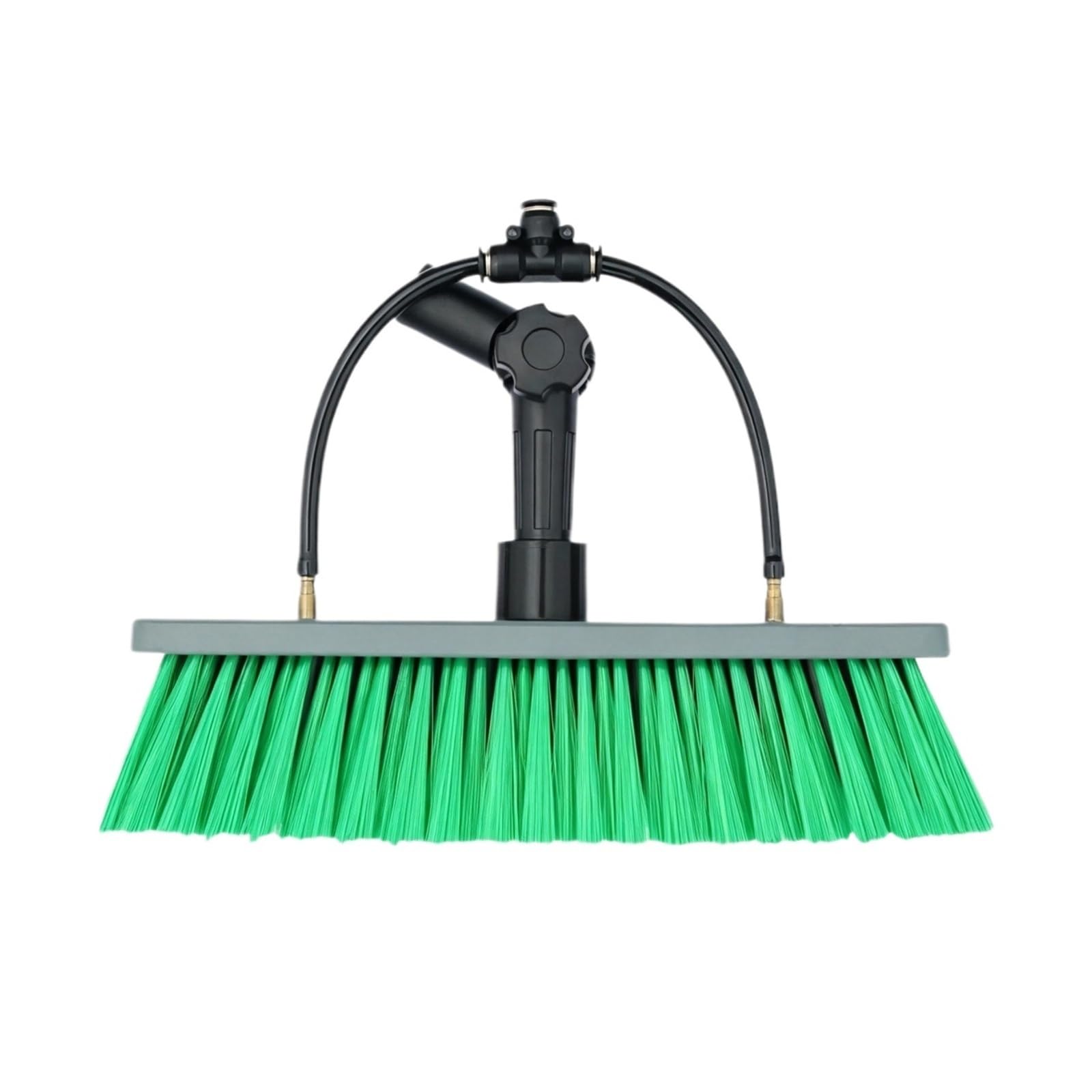 Accessorio for la pulizia del pannello solare con testina for finestre alimentata ad acqua con flusso passante | Bordo in gomma morbida, setole in PET, doppia filettatura ACME e Germania