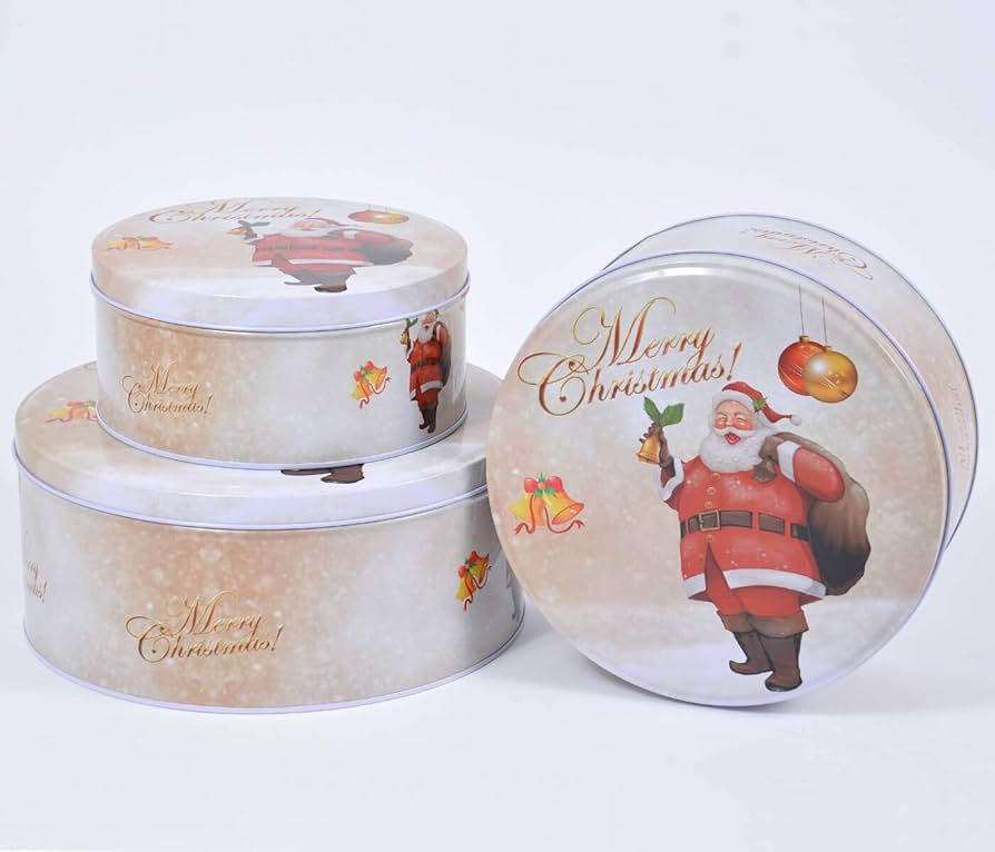 Moritz & Moritz Keksdosen 3er Set - Weihnachtliche Blechdosen Rund