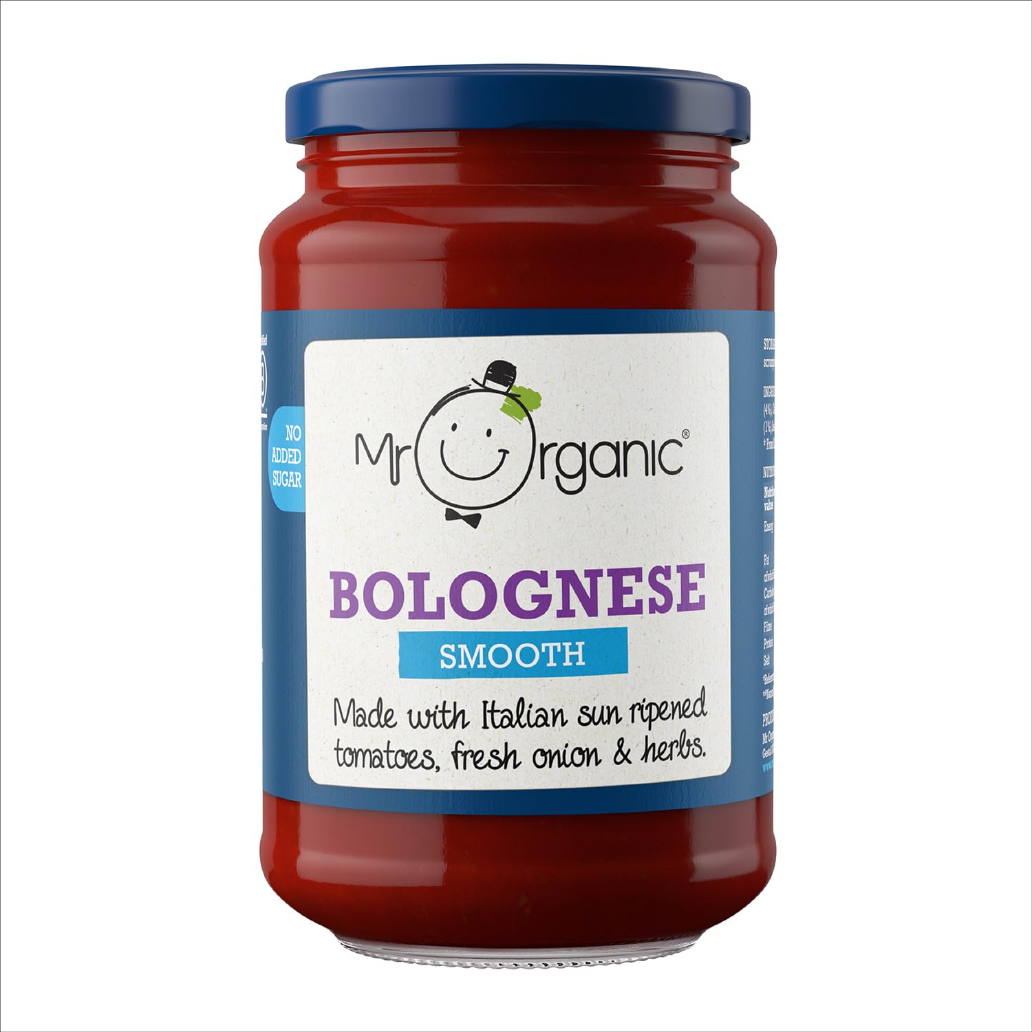 Smooth Bolognese Sauce - Vegan, No Added Sugar, Organic and Natural Bolognese Sauce - Contains Sun Ripened Tomatoes, Fresh Onion and Herbs