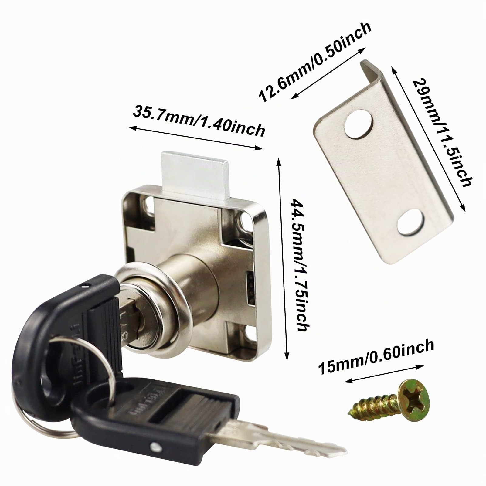 2 pezzi lucchetti di sicurezza per cassetti, chiusura magnetica per ante, calamite per mobili chiusura, per cassetta delle lettere, cassetti, armadietti