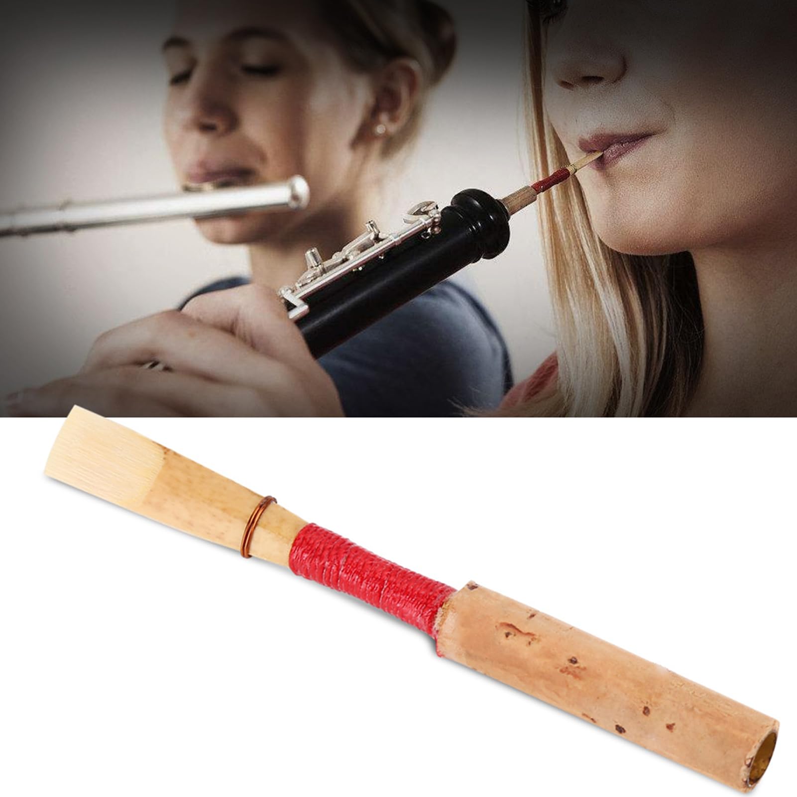 Gsycle 5PCS Oboe Reeds, Oboe Swab Medium Strength Instrument Accessories with Plastic Case for Beginners and Professionals