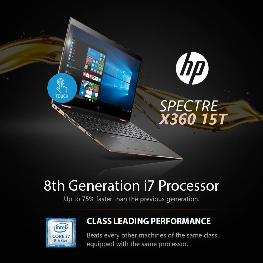 HP Spectre x360 15.6-inch 4K Ultra HD Touch Screen Intel i7 8th