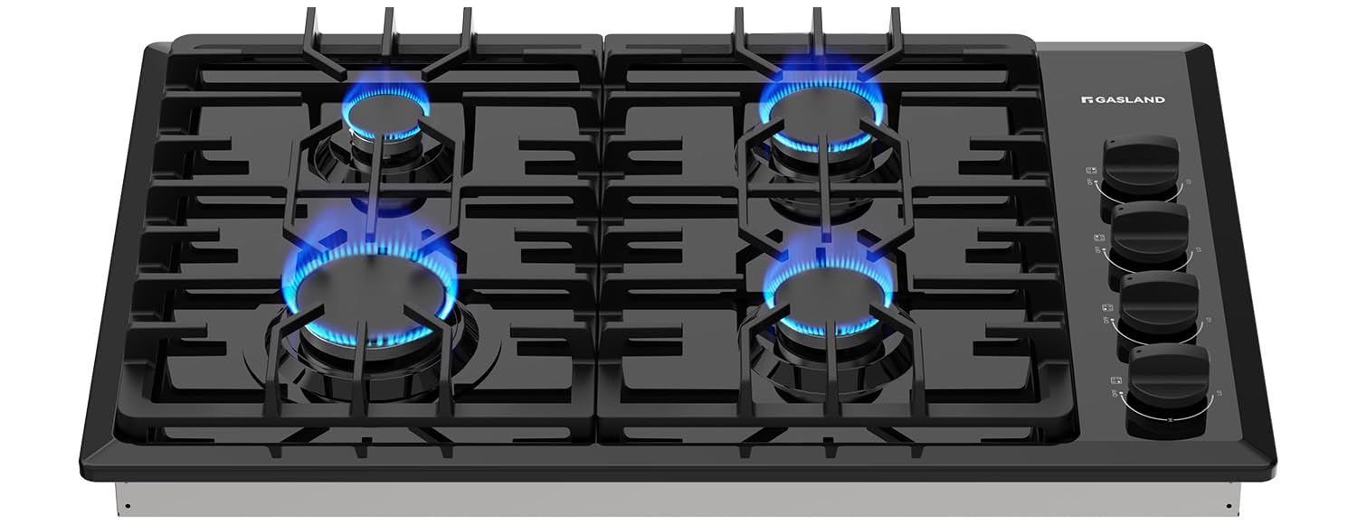 GASLAND Gas Cooktop 30 Inch Black