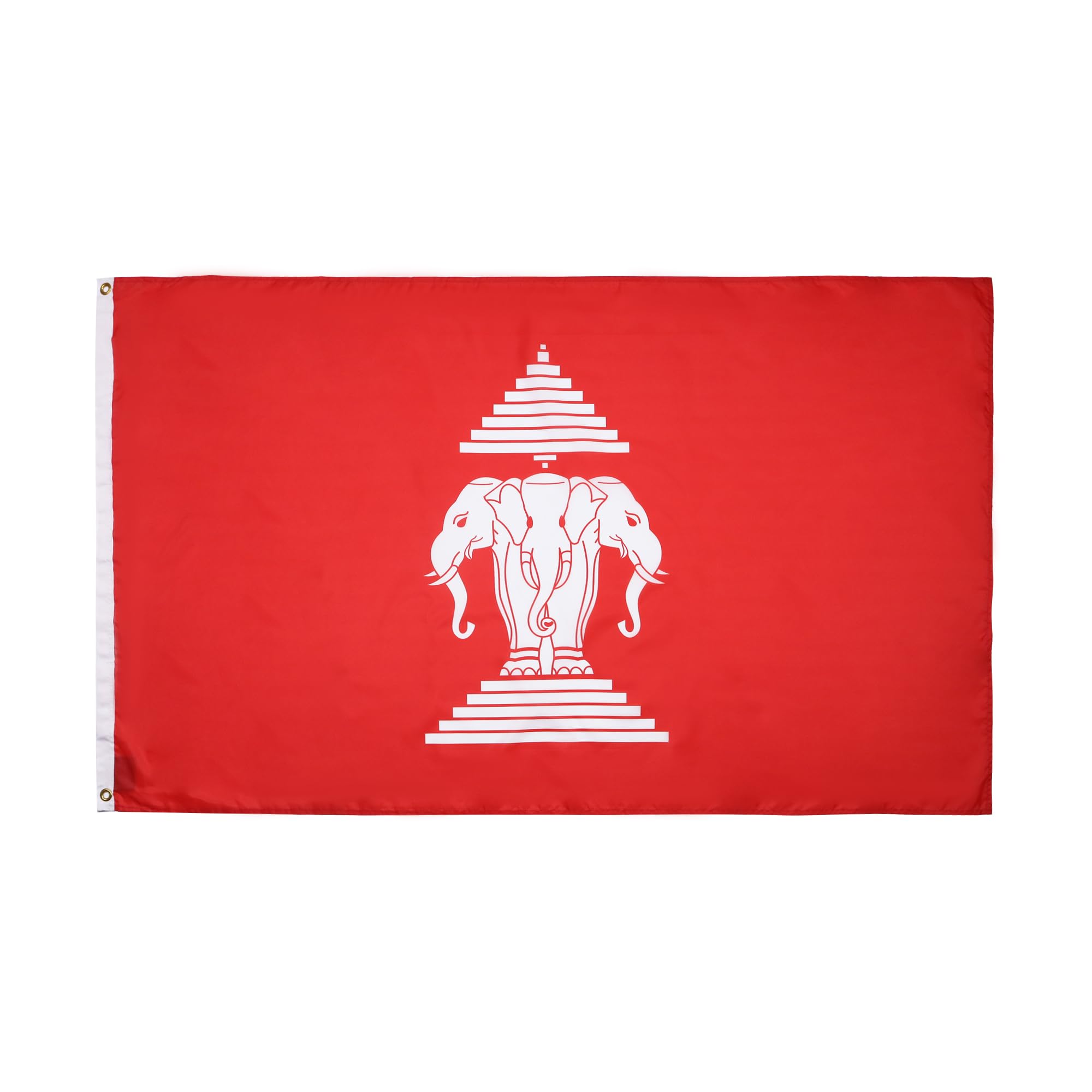 AZ FLAG - Bandera Laos Antigua - 150x90 cm - Bandera Laosiana Antigua 100% Poliéster Con Ojales de Metal integrados - 110g - Colores Vivos Y Resistente A La Decoloración