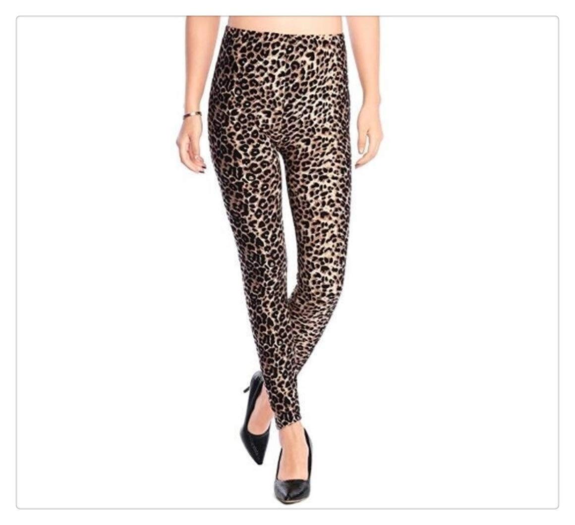 XBECO Graffiti Leggings Floral Patterned Print Sexy Leggins for Women Leggings Elastic Design Vintage Leggins Good Elasticity (Color : Small Leopard, Size : M.)