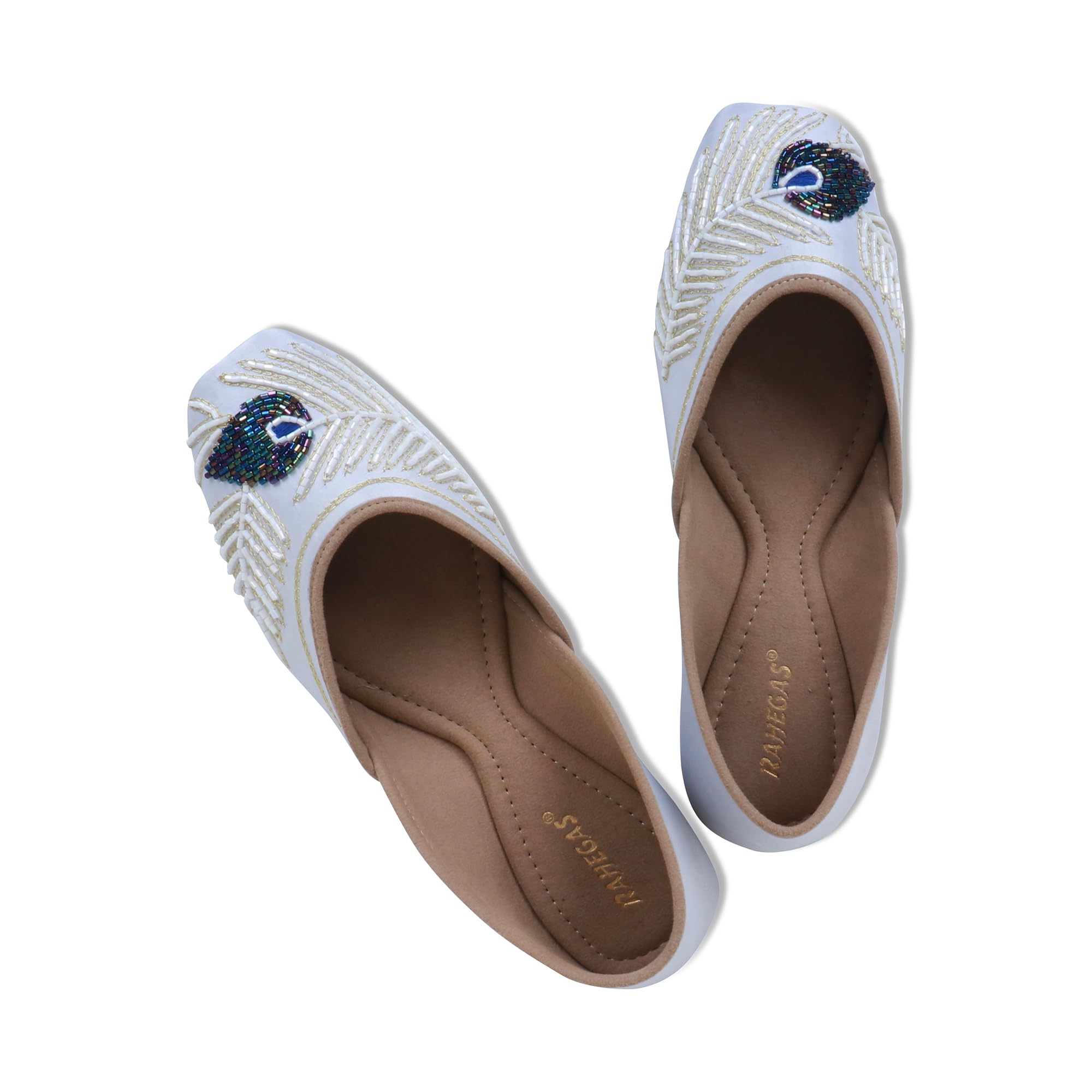 RAHEGAS Stylish Embroidered Flat Jutti | Handcrafted Mojari for Women | Premium Ethnic Wedding & Festive Footwear | Comfortable Juti for Women-image-18