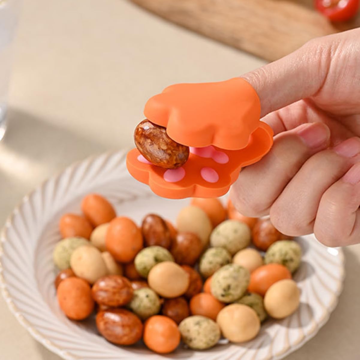 MAGICLULU 8pièces Clips Alimentaires Silicone Forme De De Chat Pince à Snacks Et De Scellage pour Aliments Accessoires pour Cuisine