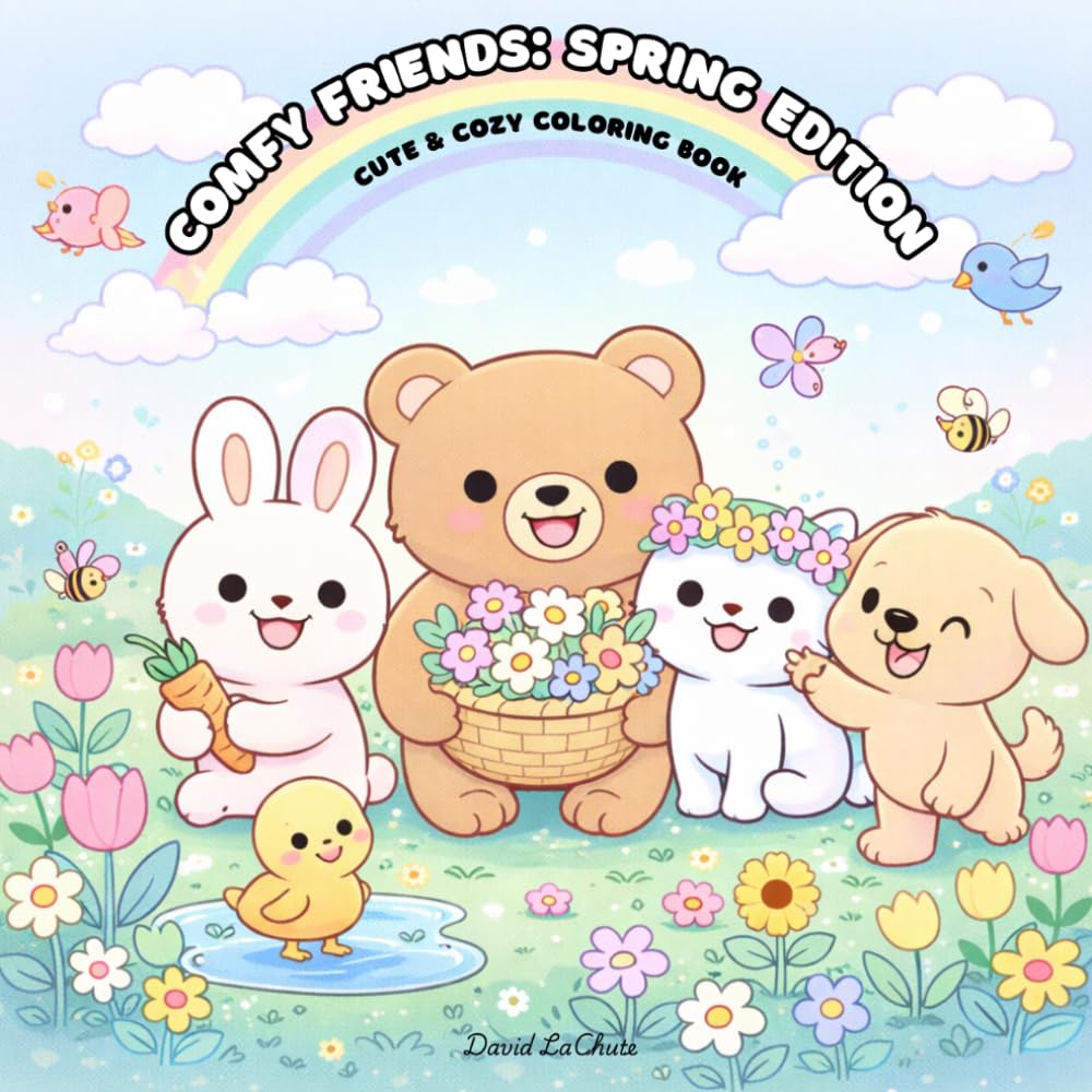 COMFY FRIENDS: SPRING EDITION: Cute & Cozy Coloring Book