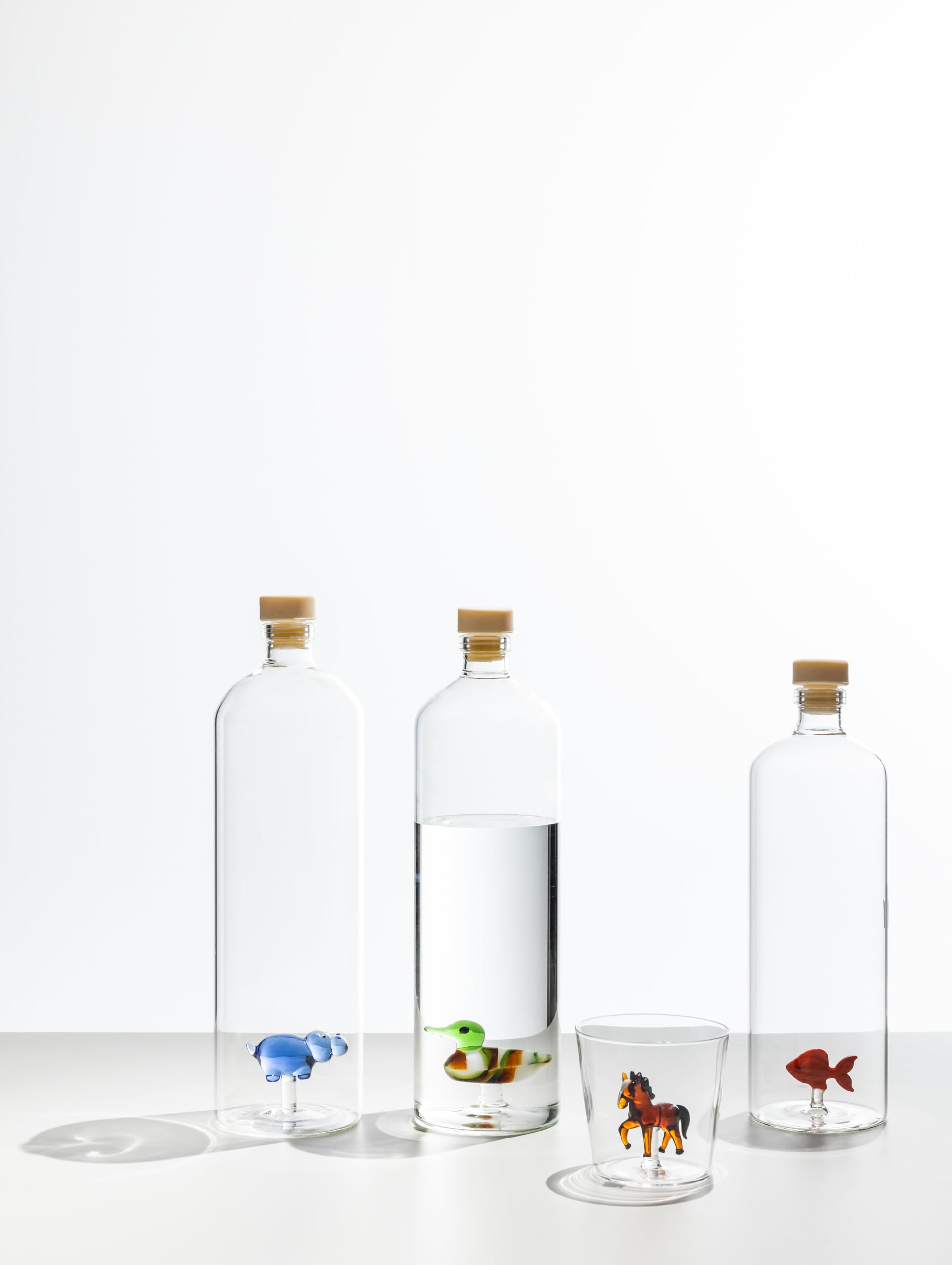 Ichendorf Milano Bouteille poisson rouge, collection Animal Farm, 115 cl, verre borosilicaté, fait à la main