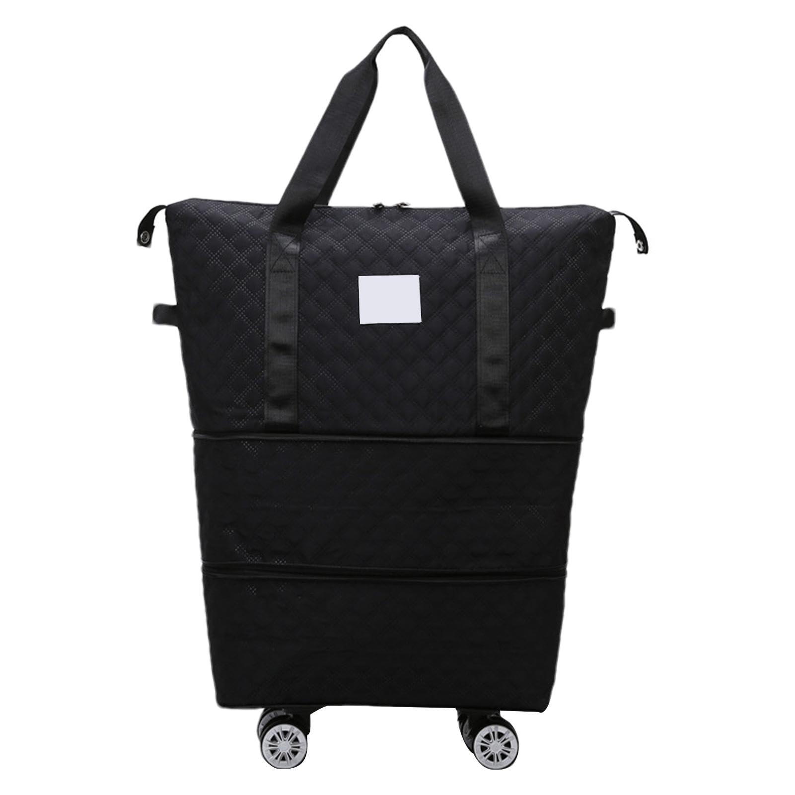 Bolsa de viaje plegable expandible, bolsa de viaje con ruedas | bolsa de de mano, equipaje de mano expandible, bolsa de viaje para padres, bolsa de viaje expandible con ruedas, Black,