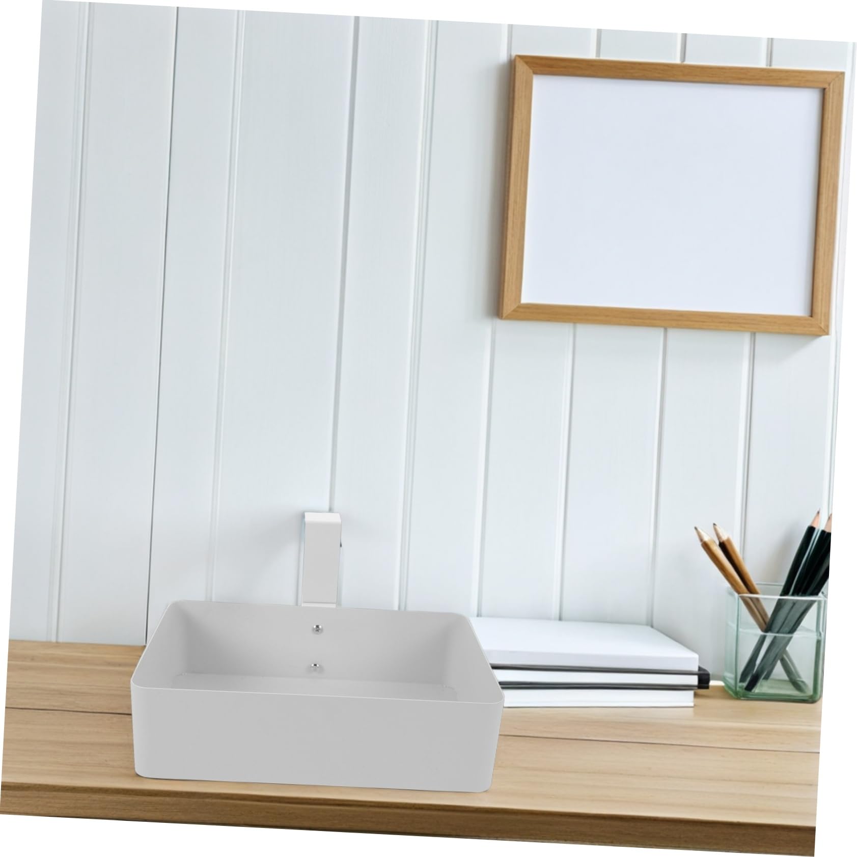OSALADI Cesto Portaoggetti in Metallo Cestino da Appendere Sotto la Scrivania Organizer Contenitore per Piccoli Spazi in Cucina e Bagno Vassoio Portaoggetti Invisibile