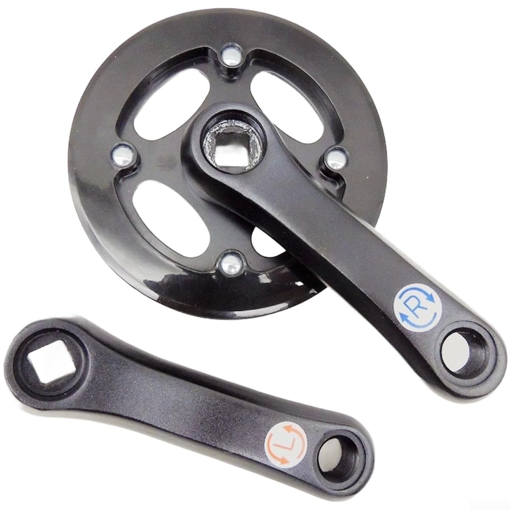 Steel Chainring Bicycle Crankset Compatible with 25T/28T/32T, 92mm to 127mm Crank Arm, Aluminum Alloy Construction for Kids Bike and Scooter(25T 102mm)
