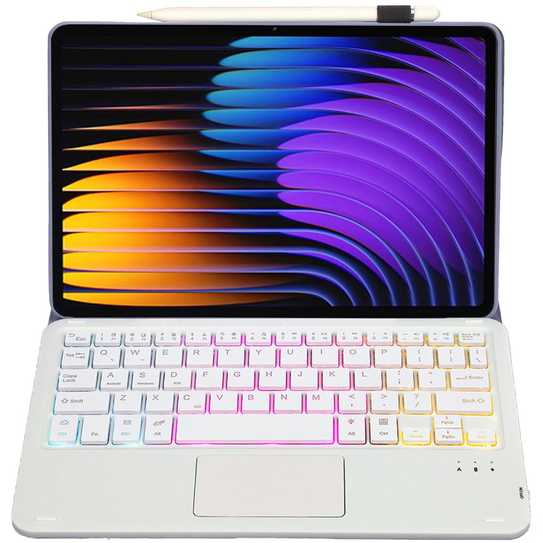 Etui na klawiaturę do Xiaomi Pad 8 / Xiaomi Pad 8 Pro (11,2 cala), bezprzewodowa klawiatura Bluetooth, etui folio | podświetlana klawiatura | mysz dotykowa