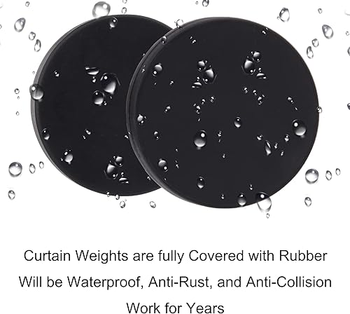 Miniatura 4 de LEVOSHUA Pesos magnéticos para cortina de ducha, resistentes con cubierta de goma, evitan que el forro de cortina se vuele, funciona para cortinas,