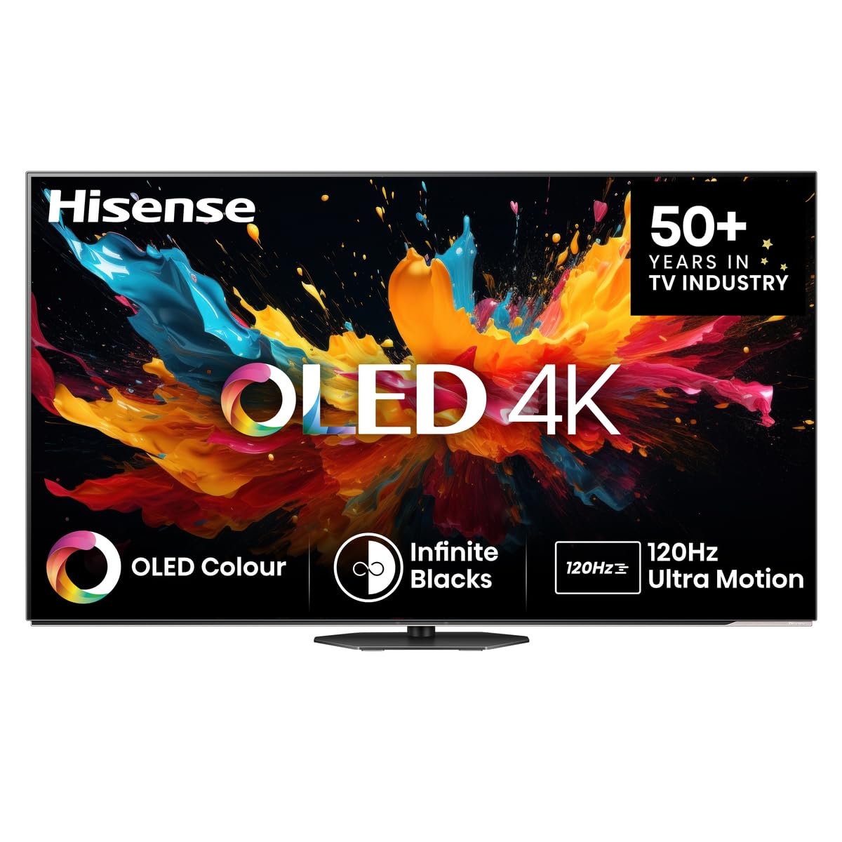 Hisense 65A85N 164cm (65 Zoll) Fernseher, 4K UHD OLED Smart TV,120Hz, HDMI 2.1, Game Mode Pro, AMD FreeSync Premium, Dolby Vision IQ & Atmos, Bluetooth, Alexa Built-in, Schwarz, [2024]