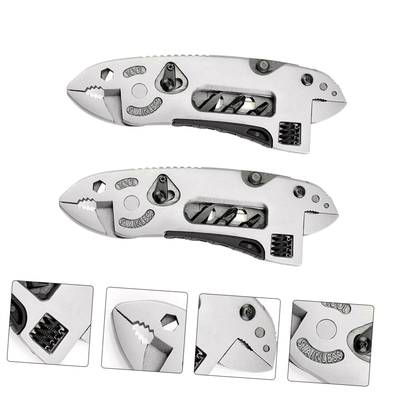 UPKOCH Pince Multifonction Outil Multi-Usages en Acier Inoxydable Portable 2 Pièces Compact et Résistant pour Pêche et Chasse pour Activités de Plein Air