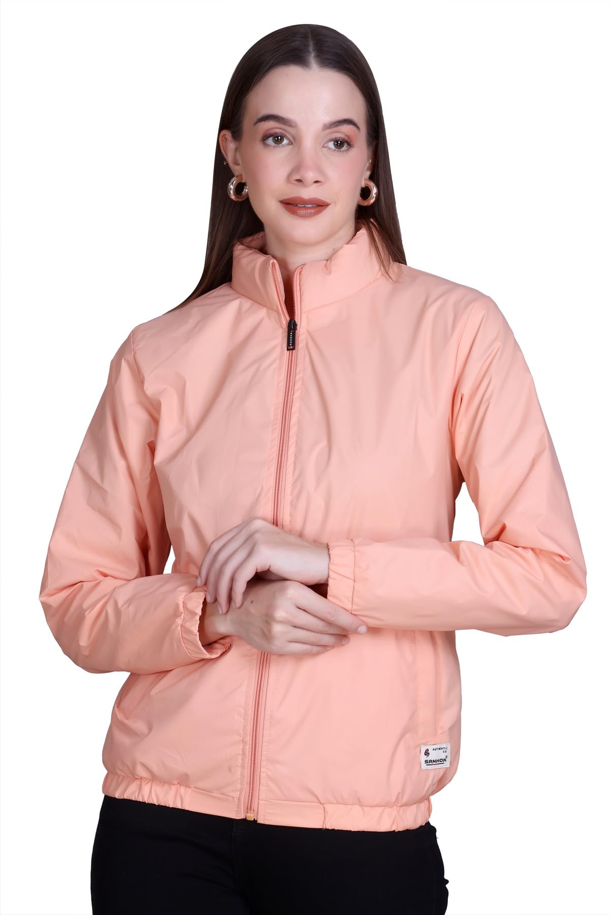 sanhok Women's Waterproof Premium Imported Polyester Windproof Windcheater - Sports Gym Workout Running Travel Trekking and Sunscreen Jacket, Winter Casual Wear-picture-17