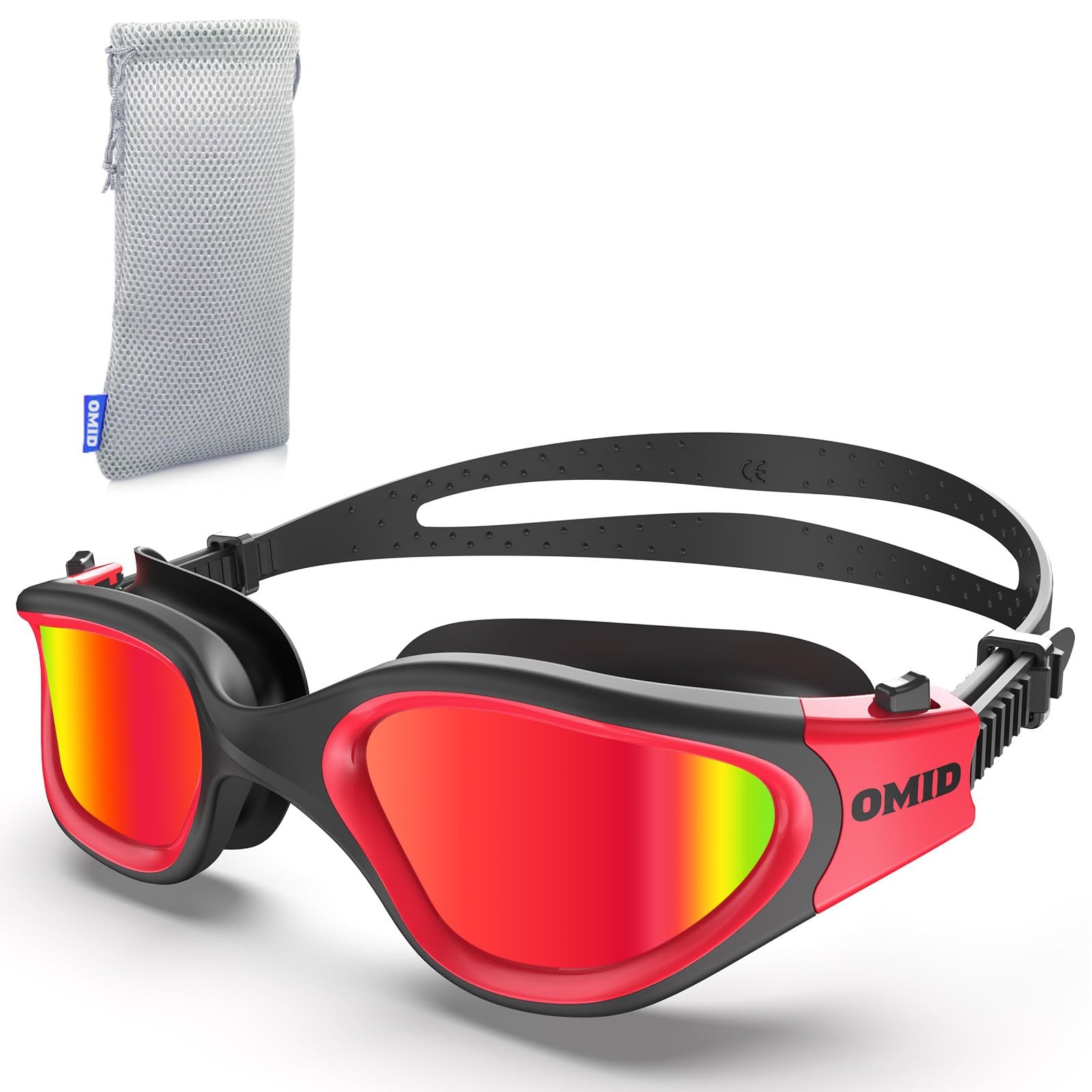 OMID Gafas de natación polarizadas P2 (patentadas y mejoradas), antivaho, anti-UV, sin fugas, para adultos, hombres, mujeres y jóvenes
