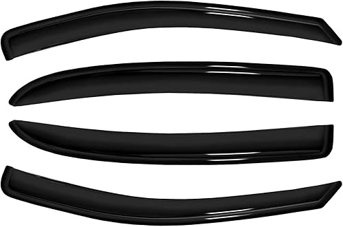 Miniatura 2 de 4 viseras de montaje exterior para Chevy Cobalt de 4 puertas y sedán delantero y trasero