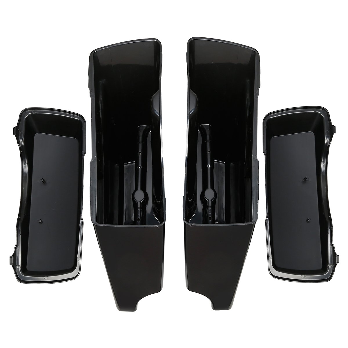 TCMT Niepomalowane 5-calowe rozciągnięte rozszerzone twarde torby siodłowe pasują do modeli Harley Touring CVO Road Glide Road King Street Glide Electra Glide Ultra Classic 1994-2013