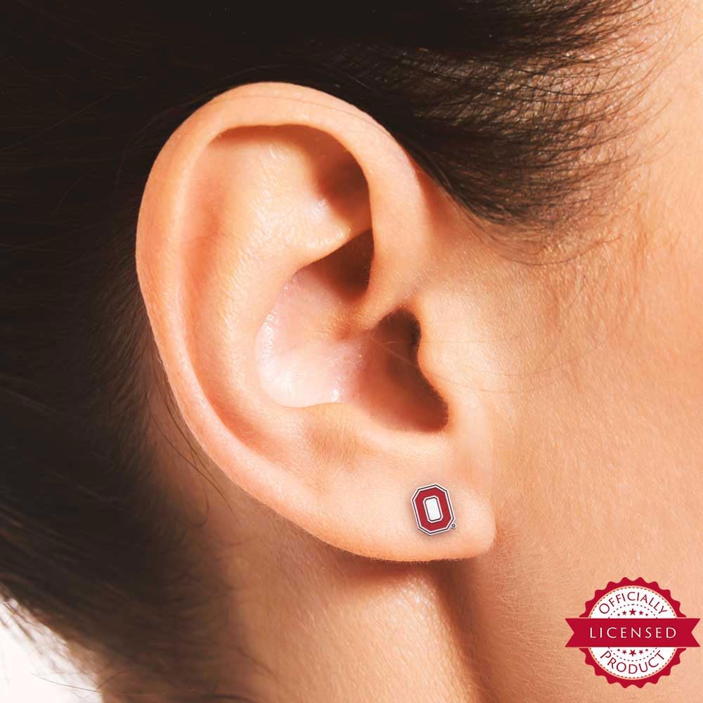 PicturesOnGold.com Officially Licensed Pair Of Color Enamel Ohio State O Logo Earrings