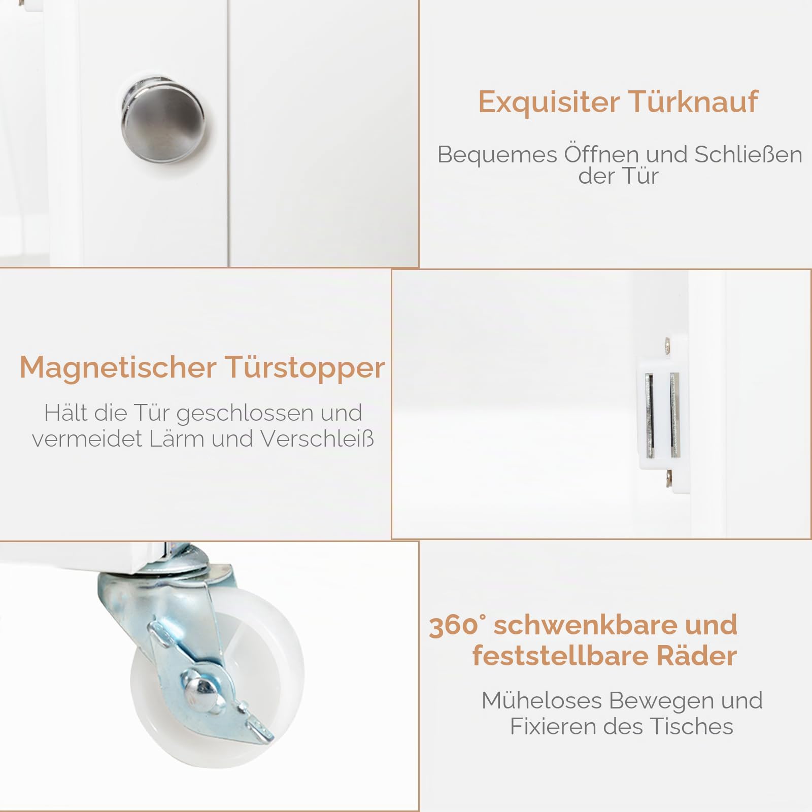 GIANTEX Nähtisch klappbar, Nähschrank auf Rollen, Nähmaschinentisch Nähtisch für Nähmaschine, Nähmaschinenschrank mit Arbeitsplatte & Ablagen & Tür, Mehrzwecktisch Basteltisch Holz 158,5x50x74cm