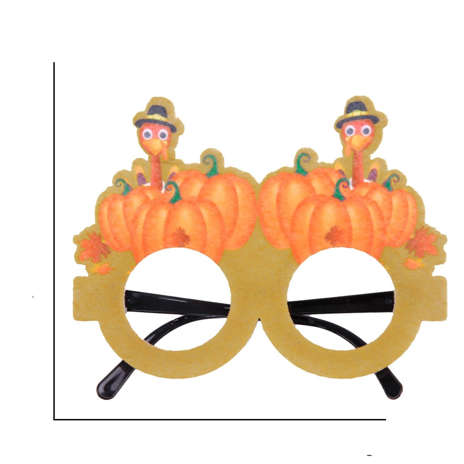 Ladlebroom Pumpkin Turkey Thanksgiving Glasses Harvest Day Party Party Dress Up Props Turkey Pumpkin Photo Glasses Frame