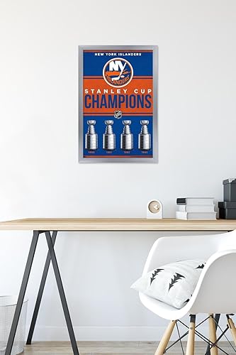 Miniatura 72 de Trends International NHL New York Islanders - Champions 23 Wall Poster, 34L x 22.4W, Mahogany Framed Version