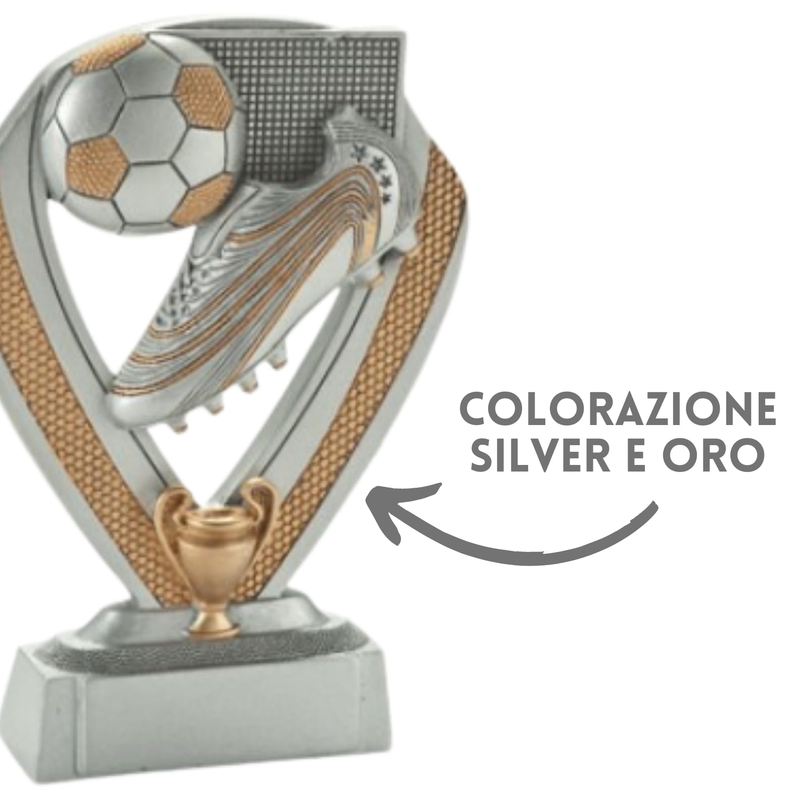 Coppe Premiazioni per Tutti Gli Sport, Statuette e Premi per Fantacalcio, Calcio, Padel, Tennis, Basket, Volley, Partecipazione, 18 cm