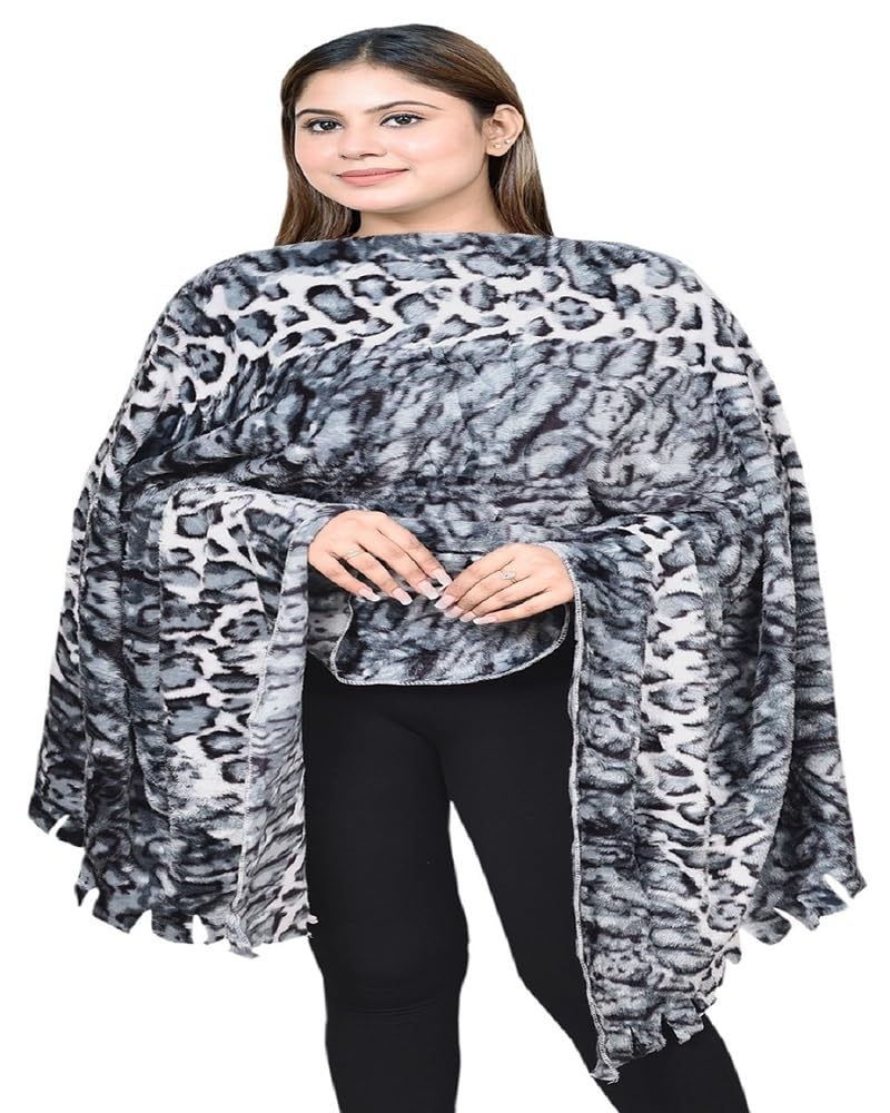 rizart Tiger Print Velvet Winter Stole/Shawl for Women & Girls-picture-31