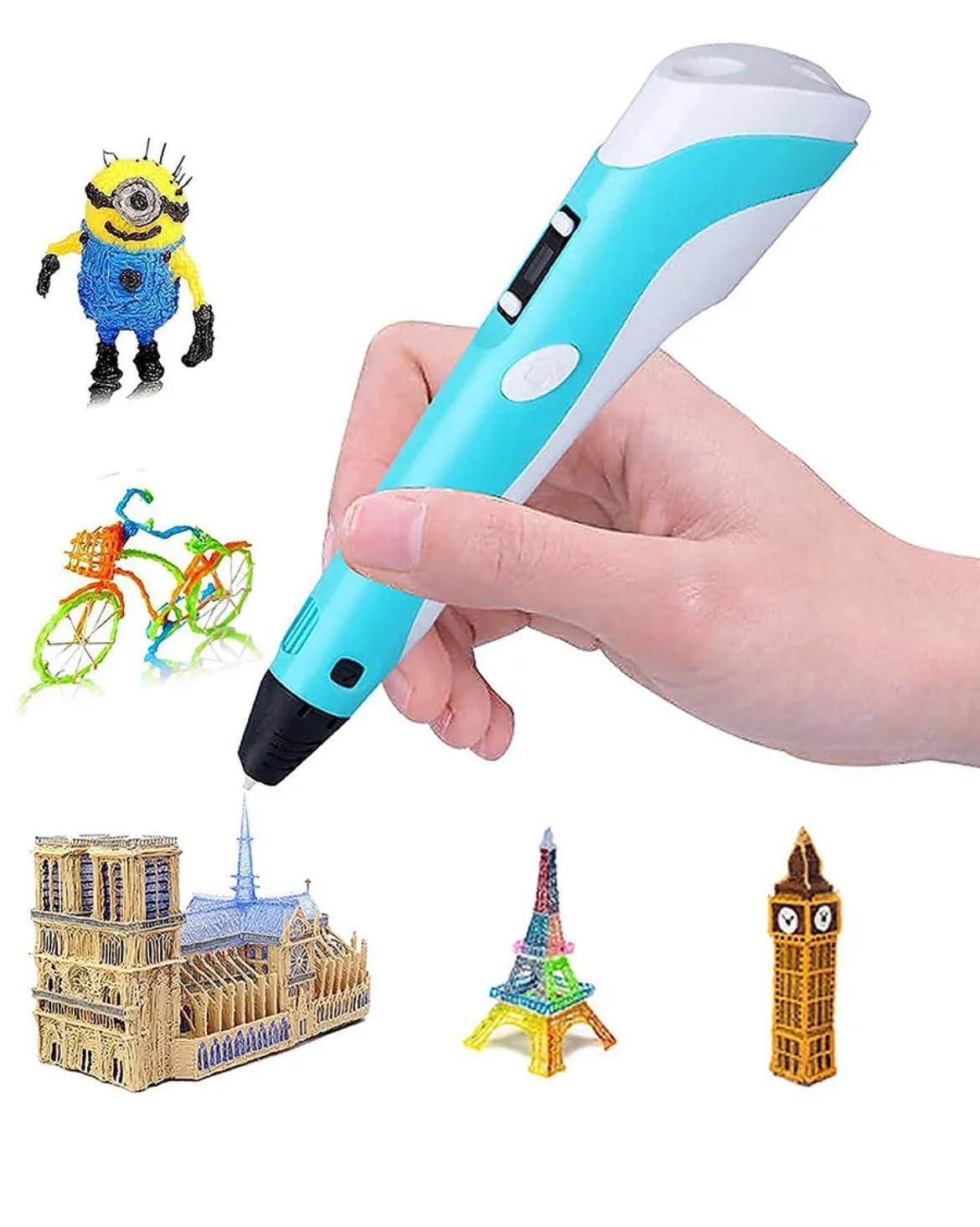 3D Printing Pen for Kids & Adults | Compatible with 1.75mm PLA & ABS Filament | LCD Display | Adjustable Temperature & Speed | DIY 3D Drawing Pen for Arts, Crafts & Creative Learning-image-7