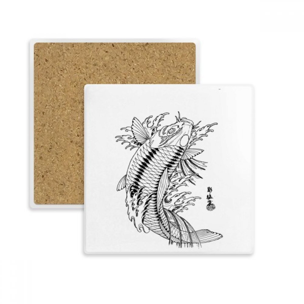 Poissons Jouer Mer Piscine dessous de verre pierre anti tache humidité multicolor