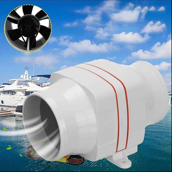 YSAGNZQ 12/24V 270CFM 4 Inch Boat inline Blower Fan