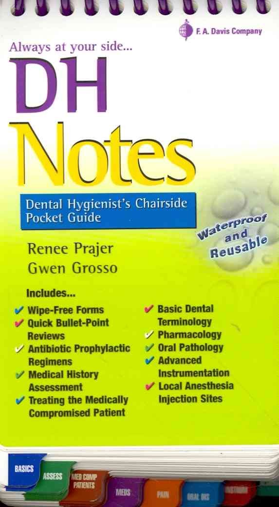 Buy Dh Notes: Dental Hygienist's Chairside: Dental Hygienist's Chairside Pocket Guide — BookShops.in