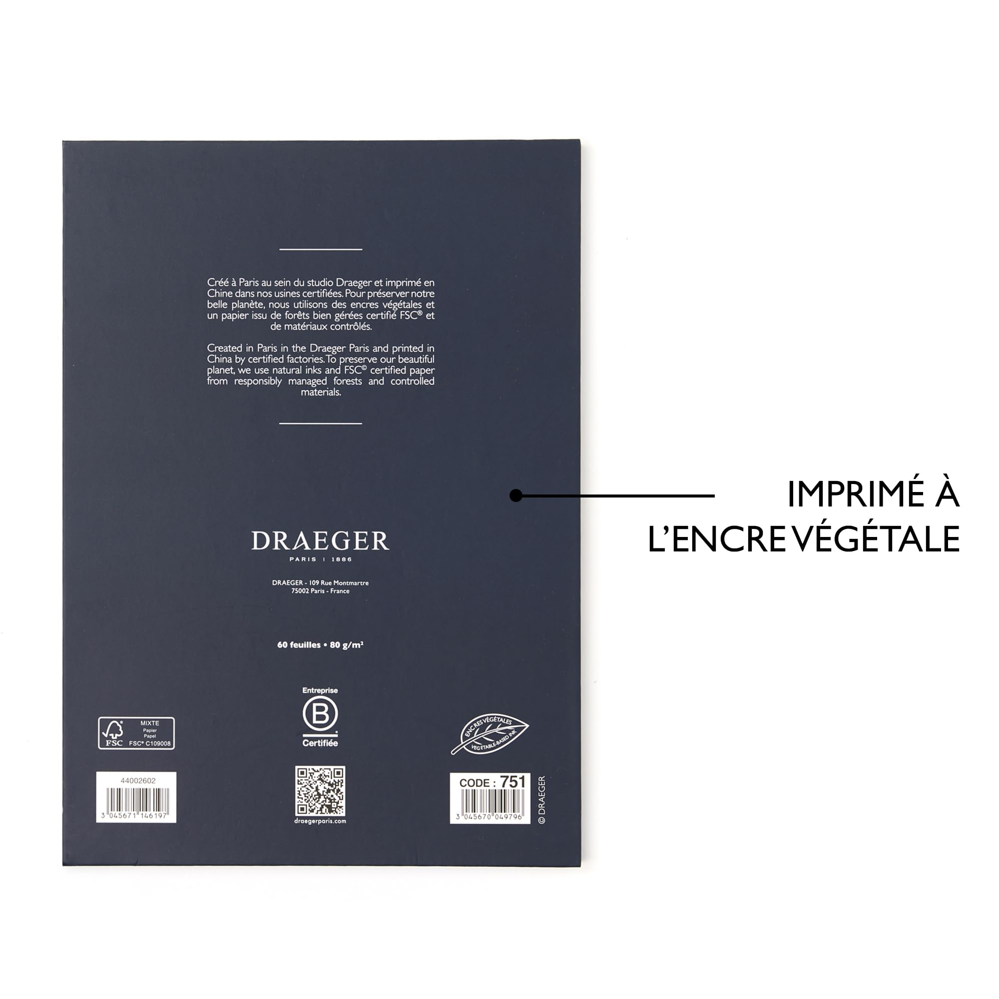 DRAEGER PARIS 1886 Papeterie 15x21 cm To Do A5 Fleurie 2026 Papier FSC