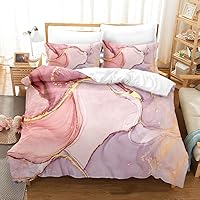 Vista 2 de Juego de funda de edredón vintage de mármol negro y gris para niños y adultos, tamaño individual, arte abstracto, marmoleado, juego de funda