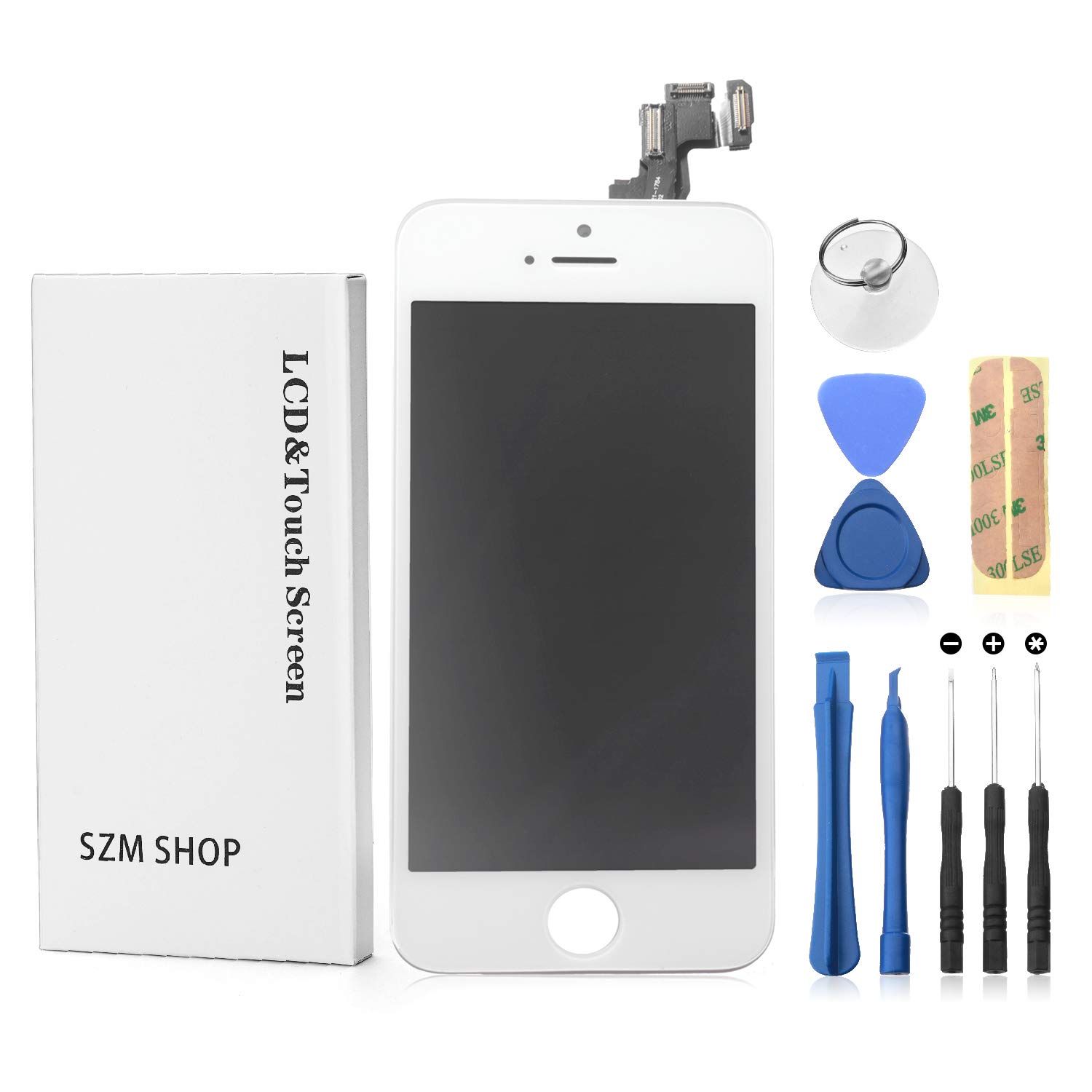 Amazon.co.jp: SZM iPhone5S 修理用フロントパネルセット（スピーカー